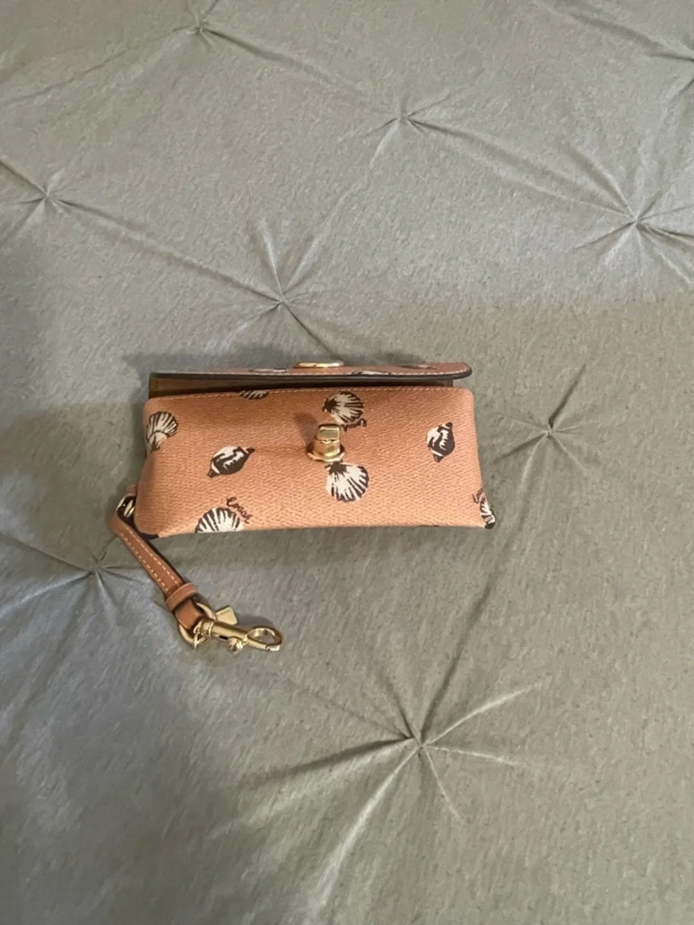 Coach Seashell Wristlet in Light Brown with Gold Hardware - Picture 4 of 5